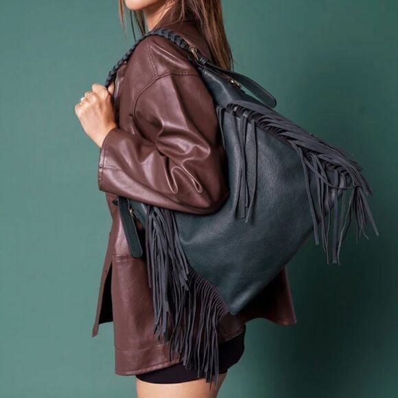 JEN & CO Sav Distressed Hobo Bag NWT - Picture 3 of 10